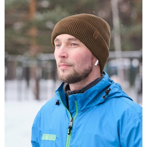 Winter Beanie Hats for Men Women, Fleece Lined Beanie Soft Stocking Cuffed cap main image 5